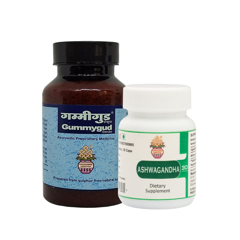 Ayurvedic Superfood for Strength, Stamina & Stress Relief - Ashwagandha Capsules & Gummygud Granules